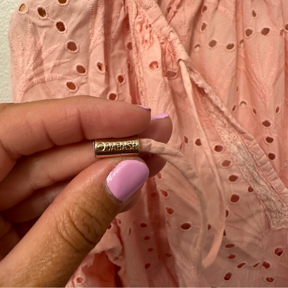 Melissa Odabash Ashley Pink Eyelet Swimsuit Beach Cover-Up Tunic Kaftan Dress - Picture 6 of 9